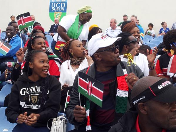 Kenya lionessâ€™s fans corner at UCD Dublin Ireland
