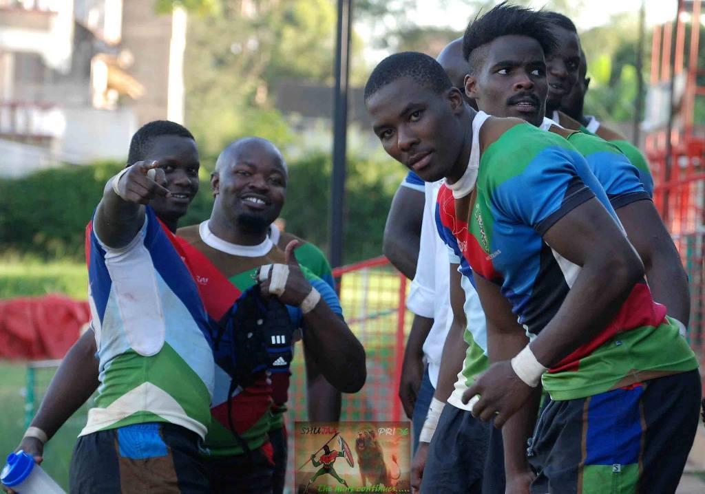 Photo : William Mawira and his Kenya Harlequins team mates.