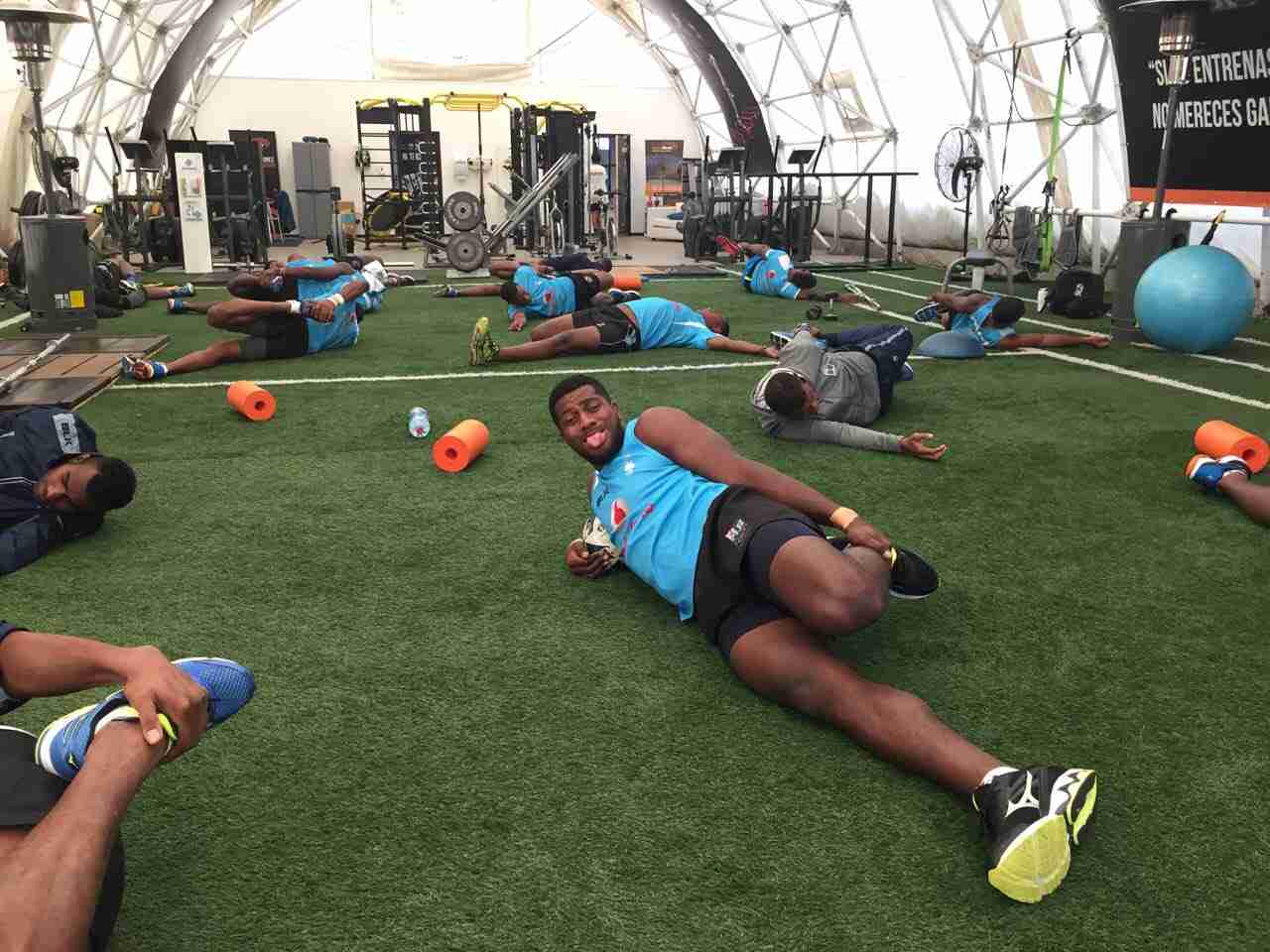 Fiji sevens rugby Team Vigorous Training Session