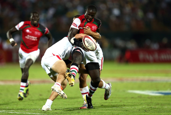 Captain Amonde in Past action for Kenya 7s