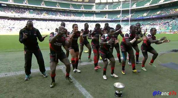 Kenya sevens dancing. (Lugonzo, Ayodi, Bush)