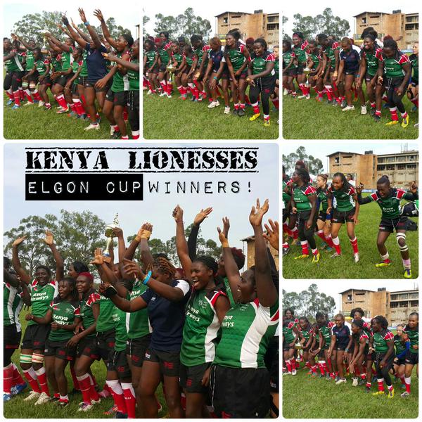 Photo : Kenya Lionesses celebrating their victory against uganda. Credits @UrbanTVUganda