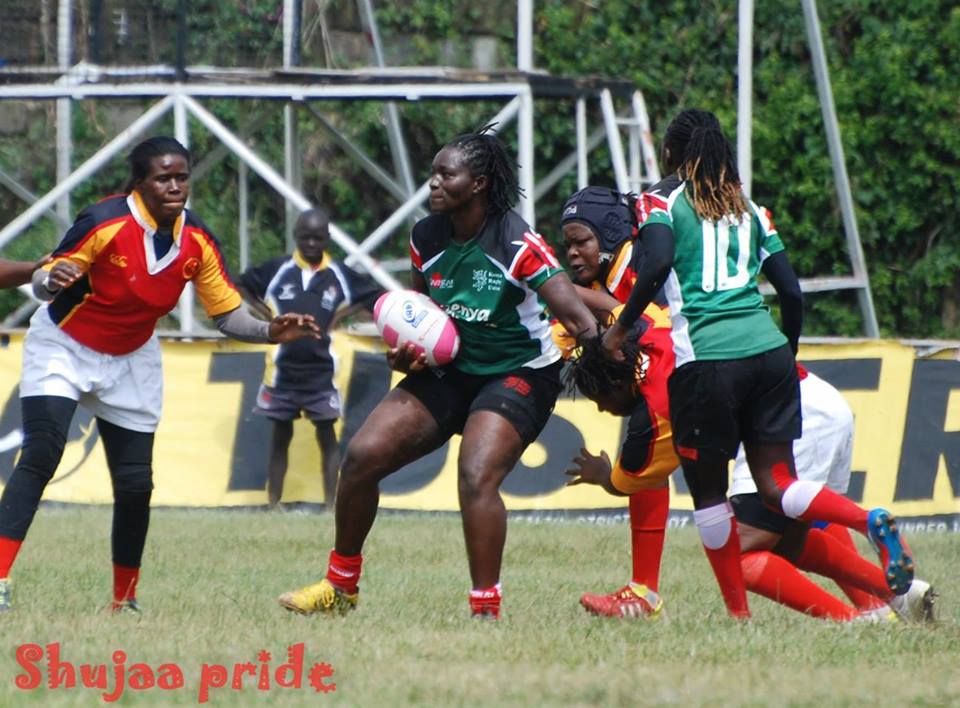 Photo : Millicent Opala in action for Kenya Lionesses