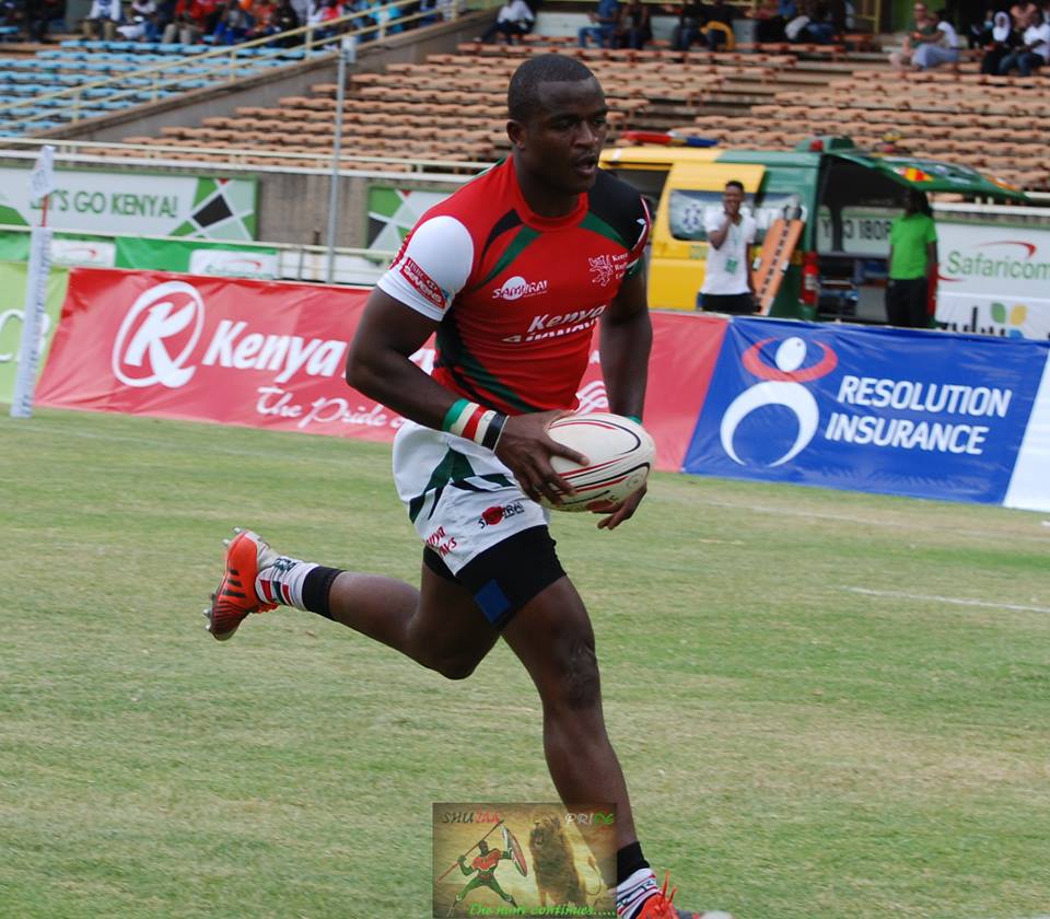 Photo : Willy Ambaka in action fro Shujaa | Safari 7s 2015.