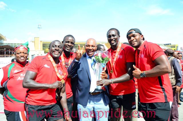 Photos : Kenya 7s reception at JKIA after winning Singapore 7s