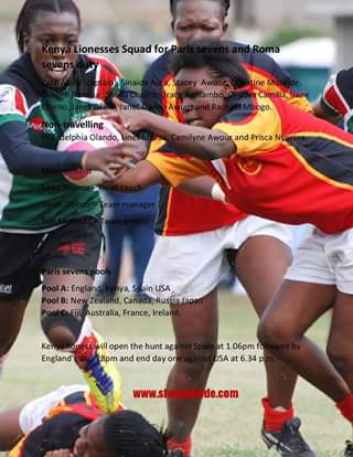 Kenya Lionesses squad to Clermont Ferrand and Roma sevens
